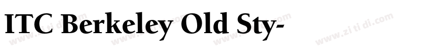 ITC Berkeley Old Sty字体转换